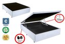 Ver imagem 3 de Cama Box Baú Casal Acolchões Suede Bege 41x138x188