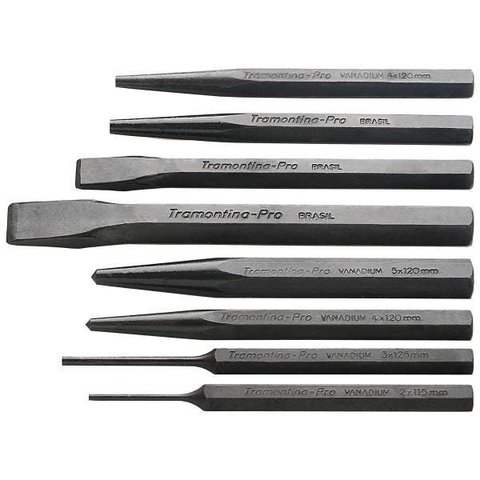 Jogo Punção Saca - Pino e Talhadeira 8 Peças