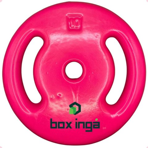 Anilha Emborrachada 10kg - Rosa