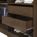 Ver imagem 5 de Guarda Roupa Casal 6 Portas 2g Espelho 218 Cm Imbuia Champanhe Vlr