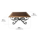 Ver imagem 2 de Mesa Artesanal Rústica Com Pés Arredondados Para Sala de Estar Libertas Rosas Artesanato Mesa de Cen