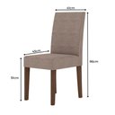 Ver imagem 5 de Conjunto Sala de Jantar Retangular Mesa Kate 120cm e 04 Cadeiras Josi Amêndoa com Off White