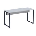 Ver imagem 1 de Mesa Escritório P25 Tub Pandin 120 Cm (larg) Tampo Mdp Cinza Pé Aço Tubular Azul Del Rey