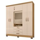 Ver imagem 1 de Guarda Roupa Casal Imperial Carvalho Americano Off White - Incorplac