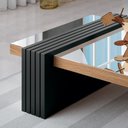 Ver imagem 3 de Mesa de Centro Poly com Espelho para Sala de Estar Freijó/ Preto 5094 - Bela Móveis