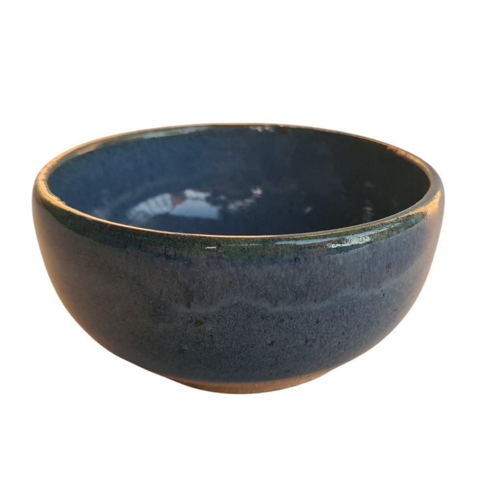 Bowl de cerâmica azul 500ml para sopa, caldos risoto e açaí
