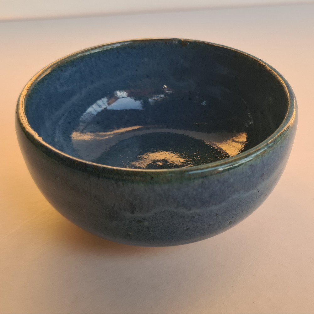 Bowl de cerâmica azul 500ml para sopa, caldos risoto e açaí - 6