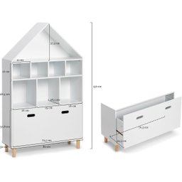 Casinha Organizadora Vilar 100% Mdf (brinquedos Infantil) Woodcore - 4