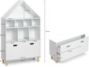 Ver imagem 4 de Casinha Organizadora Vilar 100% Mdf (brinquedos Infantil) Woodcore