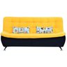 Sofá Cama Casal com Pés de Alumínio Sara Suede Amarelo - Matrix - 1
