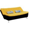 Sofá Cama Casal com Pés de Alumínio Sara Suede Amarelo - Matrix - 2