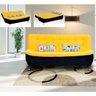 Sofá Cama Casal com Pés de Alumínio Sara Suede Amarelo - Matrix - 4