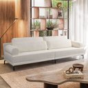 Ver imagem 1 de Sofá 3 Lugares Living 254cm Pé Ferro Romeu Bouclê Off White K01 - D’Rossi