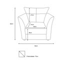 Ver imagem 4 de Poltrona Decorativa Isis Couro Branco Pés Madeira Mz Decor