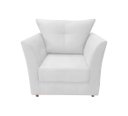 Ver imagem 2 de Poltrona Decorativa Isis Couro Branco Pés Madeira Mz Decor