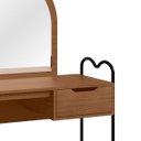 Ver imagem 3 de Penteadeira Camarim com Gaveta Organizador Espelho Oasis Design em Aço Preto/nature