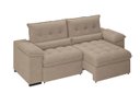 Ver imagem 4 de Sofá Arezzo Retrátil/Reclinável 4Lugares Suede Capuccino 2,15m - Xflex