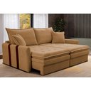 Ver imagem 1 de Sofá Baú sem Caixa Retrátil 2,00m Softgel Bonnie Boucle Caramelo Cama Inbox