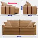 Ver imagem 4 de Sofá Baú sem Caixa Retrátil 2,00m Softgel Bonnie Boucle Caramelo Cama Inbox
