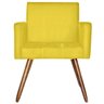 Poltrona Decorativa Vitoria Suede Amarelo - Kasa Sofá - 1
