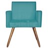Poltrona Decorativa Vitoria Suede Azul - Kasa Sofá - 1