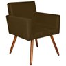 Poltrona Decorativa Vitoria Suede Marrom - Kasa Sofá - 2