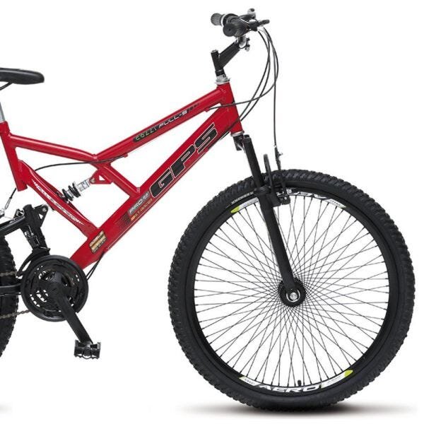 Bicicleta Colli GPS Aro-26 Com Dupla Suspensão, 36 Raias, 21 Marchas e  Freios V-Brake - Laranja