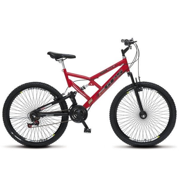 BICICLETA MOUNTAIN BIKE ARO 26 UNISSEX - VERMELHA