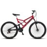 Bicicleta Aro 26 Full-s GPS Aero Dupla Suspensão 72 Raias Vermelho - Colli Bikes - 1