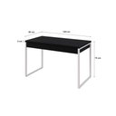 Ver imagem 3 de Mesa Office 120x60x75cm C/02 Gavetas Kuadra Preto Ônix - Est.branca