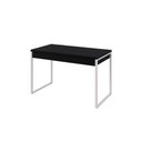 Ver imagem 2 de Mesa Office 120x60x75cm C/02 Gavetas Kuadra Preto Ônix - Est.branca