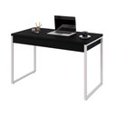 Ver imagem 1 de Mesa Office 120x60x75cm C/02 Gavetas Kuadra Preto Ônix - Est.branca