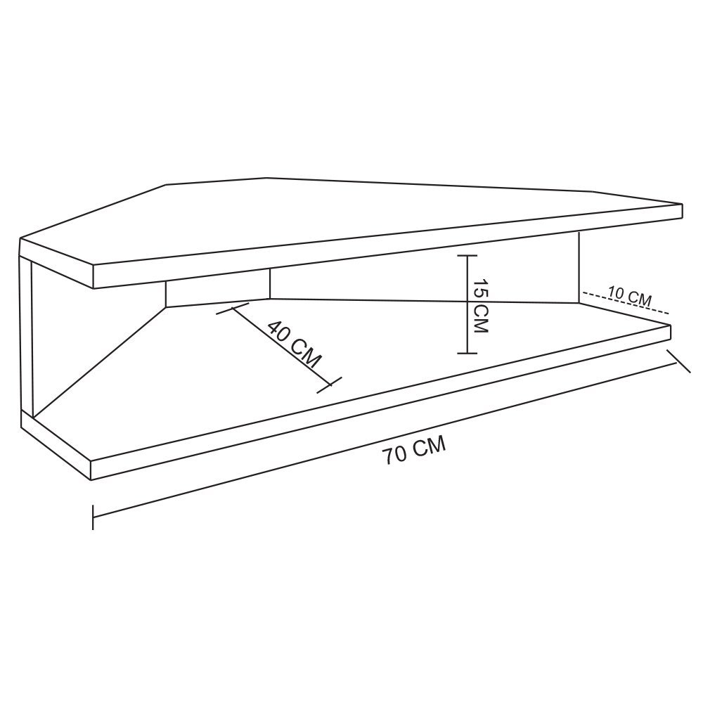 Mesa Notebook Suspensa Canto Madeirado Em Mdf - 3