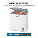Ver imagem 2 de Freezer Horizontal Mondial 1 Porta 150l com Função 2 em 1 Branco 220v - Fhz-01-w150