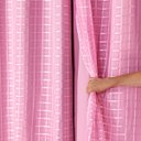 Ver imagem 2 de Cortina Daily Varão 1,5m Blackout PVC com Voil Xadrez 2,00MX1,40m Sala Quarto Rosa