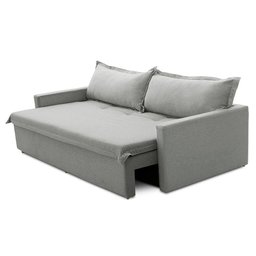 Sofá sem Caixa Retrátil e Reclinável 2,00m com Molas Luzia Linho Cinza Madelina Decor - 5