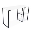 Ver imagem 1 de Mesa com Prateleira Industrial Nicola 120 Preto Tampo Branco
