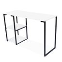 Ver imagem 3 de Mesa com Prateleira Industrial Nicola 120 Preto Tampo Branco
