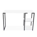 Ver imagem 2 de Mesa com Prateleira Industrial Nicola 120 Preto Tampo Branco