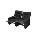 Ver imagem 2 de Poltrona Do Papai Reclinável Dupla Jetta - Preto Corino