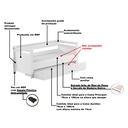 Ver imagem 4 de Bicama com Cama Auxiliar Branco Bari - Tebarrot