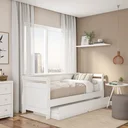 Ver imagem 1 de Bicama com Cama Auxiliar Branco Bari - Tebarrot
