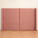 Ver imagem 2 de Cabeceira Cama King 210cm Estofada Linho ou Veludo Editável Cor:veludo Slim Rose