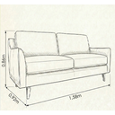 Ver imagem 3 de Sofá 2 Lugares Couro Natural:471dark Brown