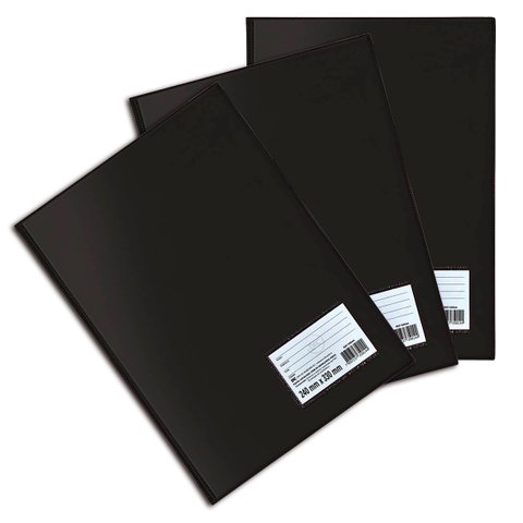 Conj 3 Pasta Catálogo Preta Ofício 50 Plásticos Finos Dac 52978-1090