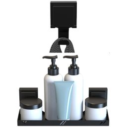 Kit Acessórios de Banheiro Ventosa Preto 6 Peças Duplo F.max - 5