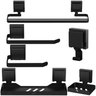 Kit Acessórios de Banheiro Ventosa Preto 6 Peças Duplo F.max - 1