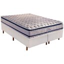 Ver imagem 1 de Cama Box Queen: Colchão Molas Paropas MasterPocket Ensacadas Blue + Base CRC Rústico Branco(