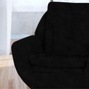 Ver imagem 3 de Kit 2 Poltronas Decorativas 1 Lugar com Pés de Alumínio Glória Suede Amassado Preto - Matrix
