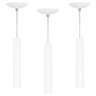 kit 3 Pendente Tubo Cilindro Branco 30Cm + Led 3k - 1